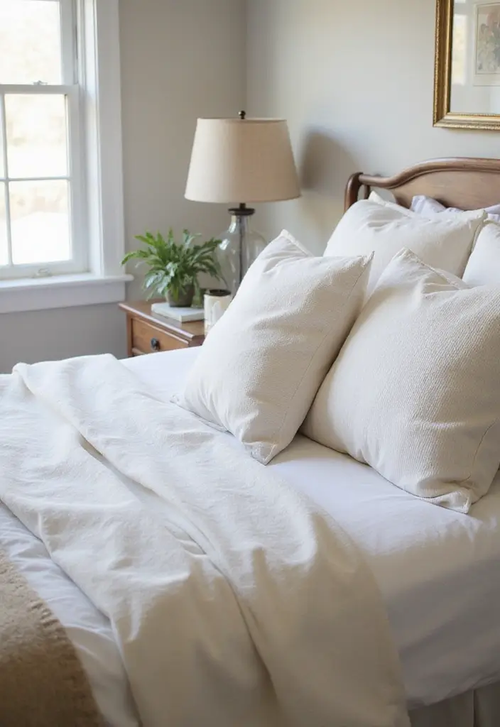 farmhouse bedding cozy rustic bedroom styling