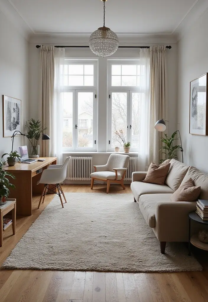 flexible work zones minimalist office layout