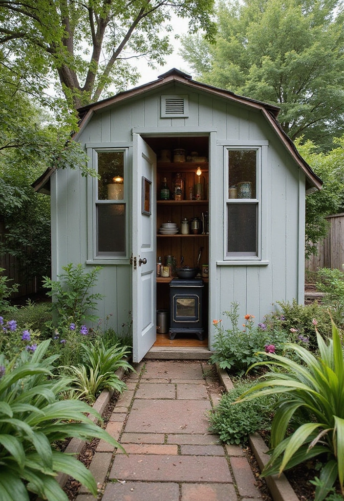 garden shed outdoor kitchen storage