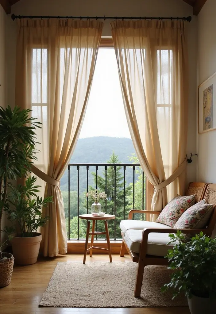hanging privacy curtains balcony decor