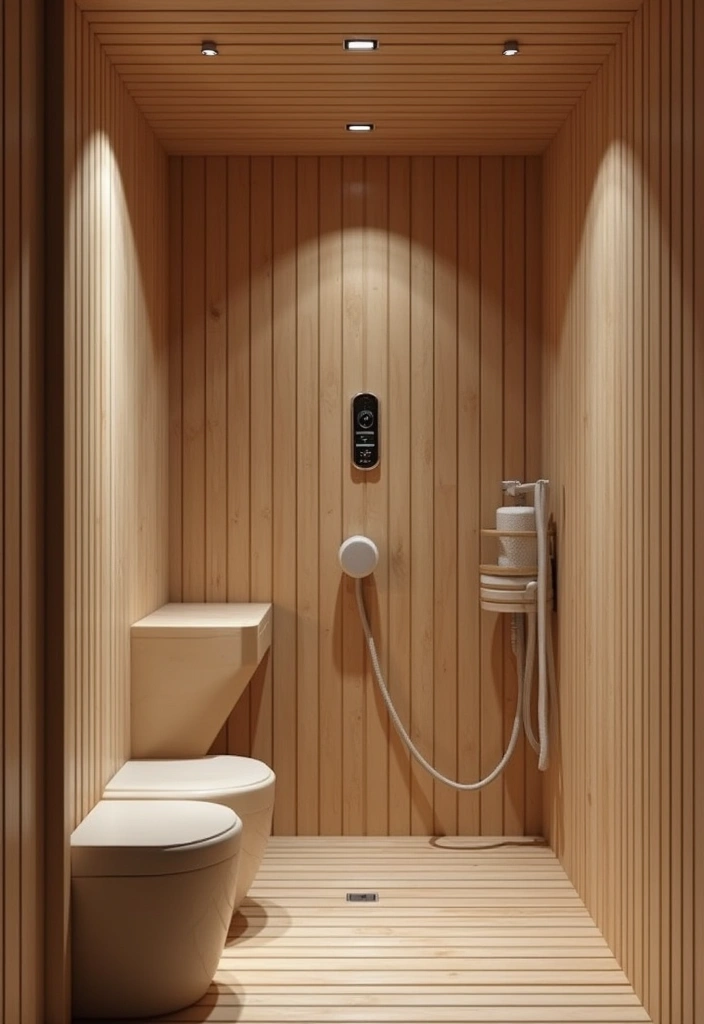 high tech smart sauna bathroom