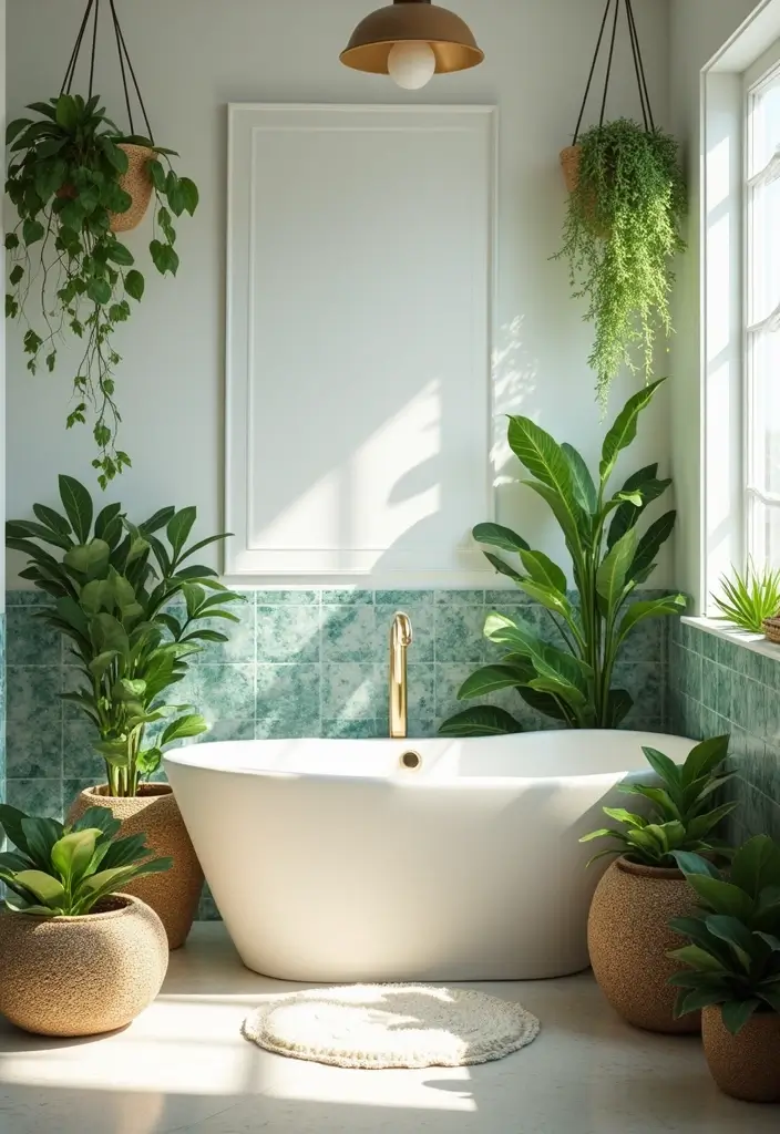 indoor plants for coastal bathroom