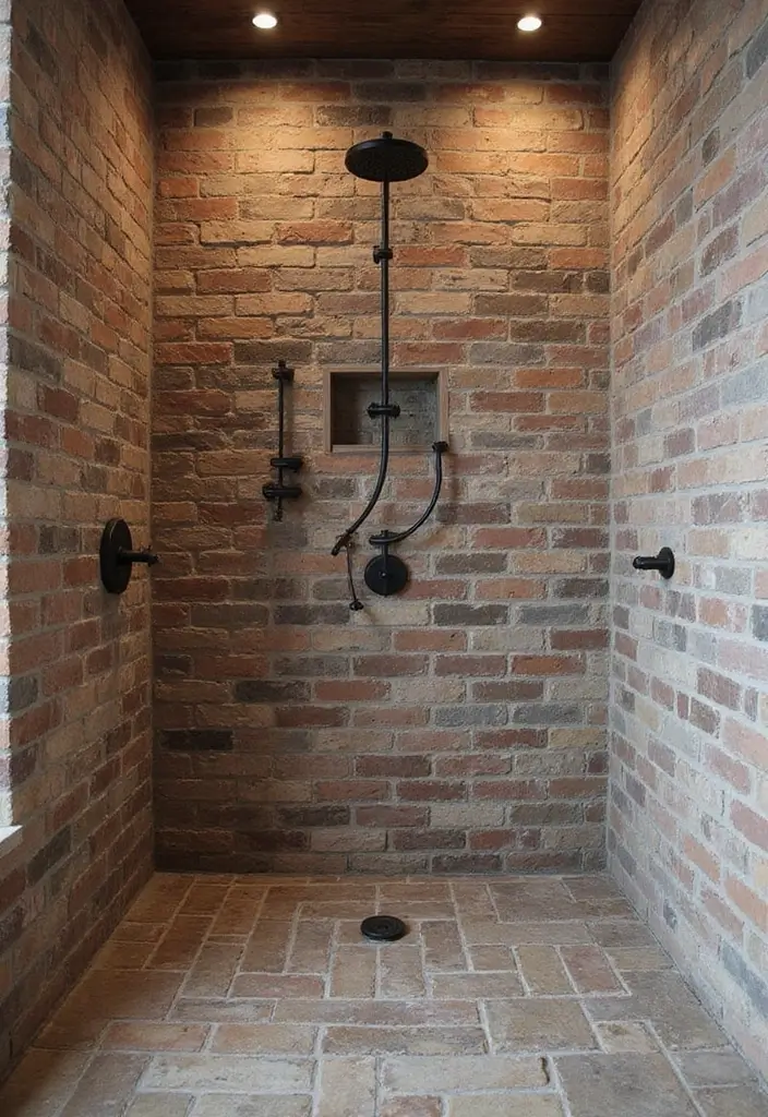 innovative reclaimed material shower design
