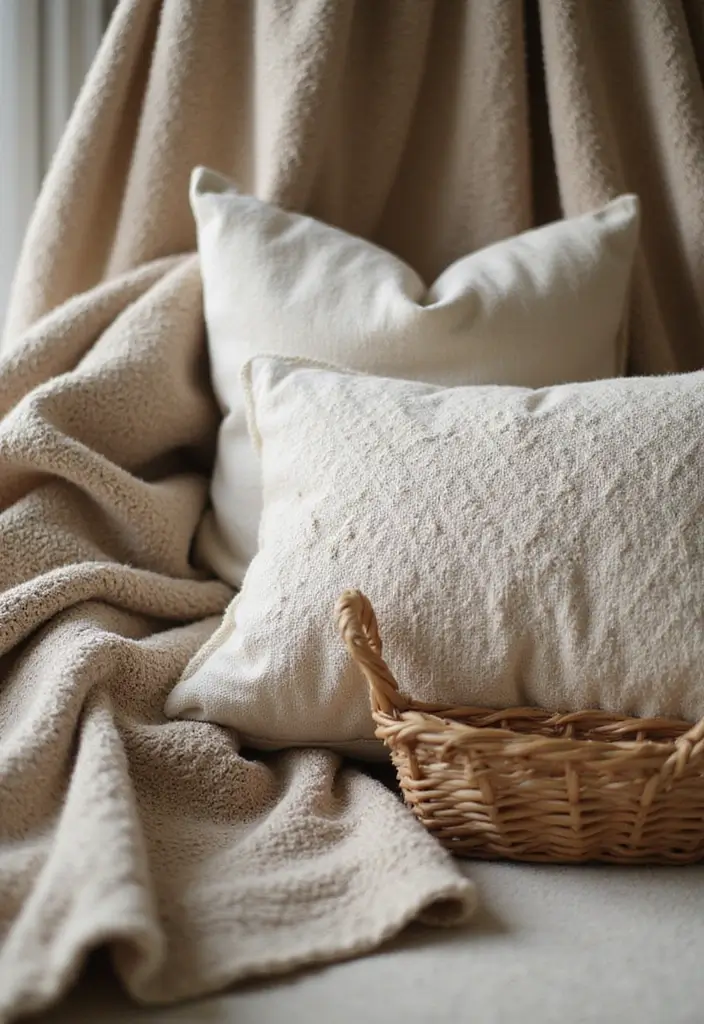 layered textures for calm cozy apartment