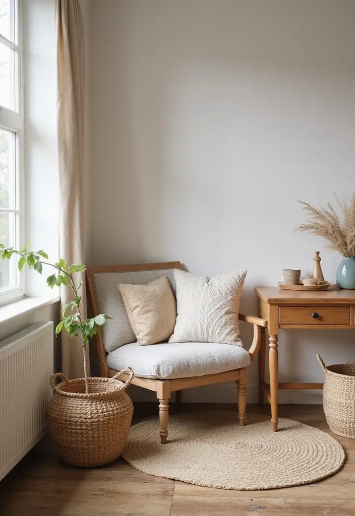 layered textures japandi workspace