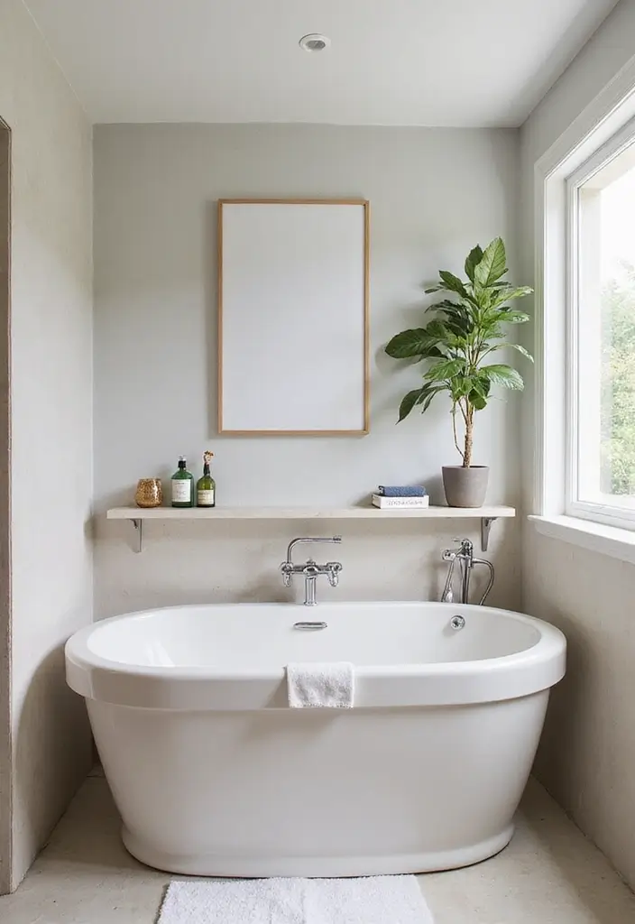 minimalist midcentury bathroom clean design