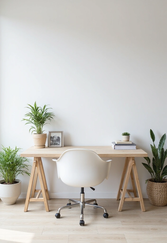 minimalist modern home office workspace setup