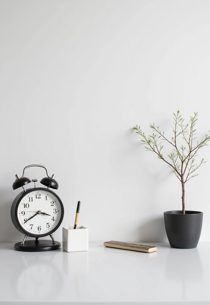 minimalist office accessories styling