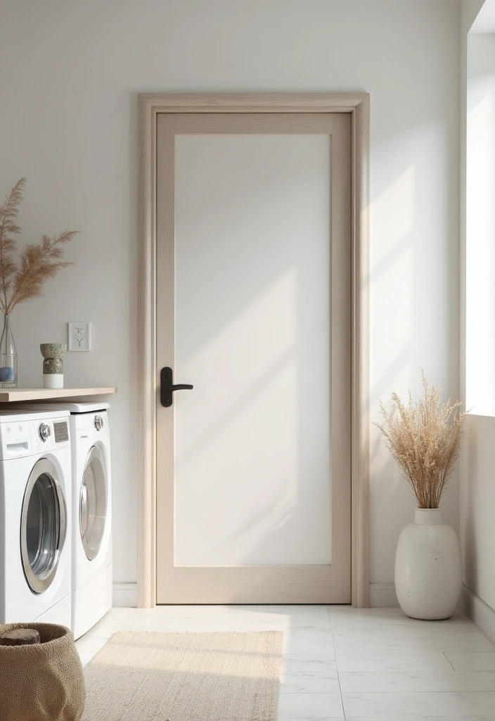 minimalist scandinavian laundry room doors