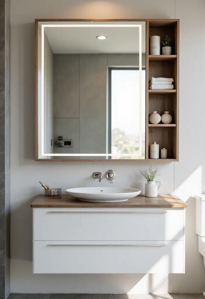 mirrored cabinet bathroom storage style