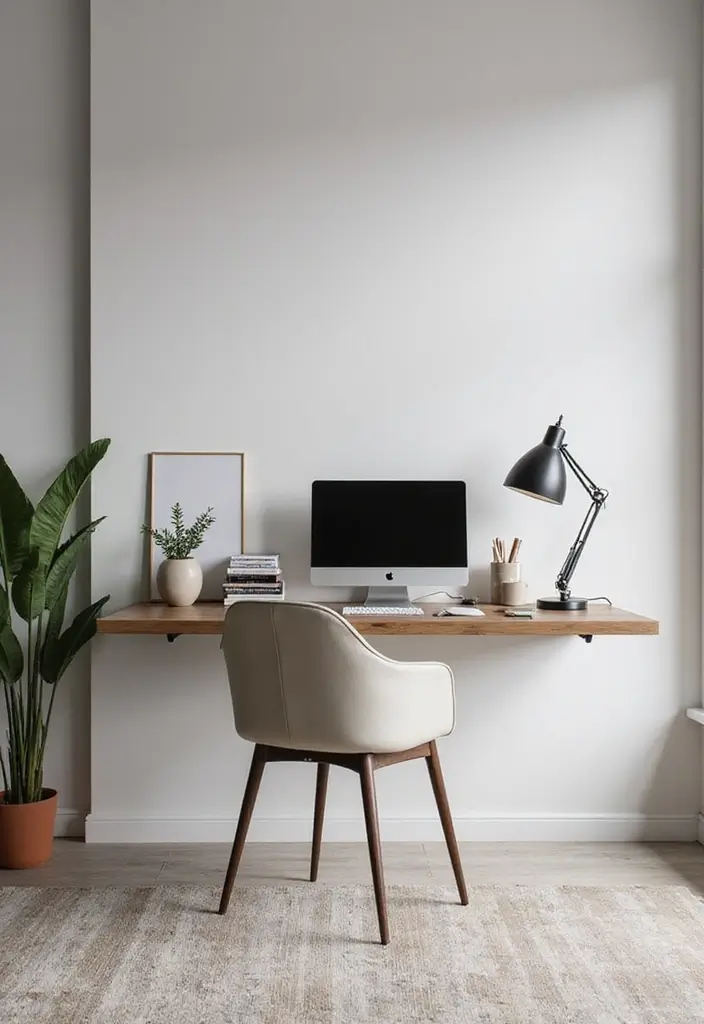 modern floating desk small office