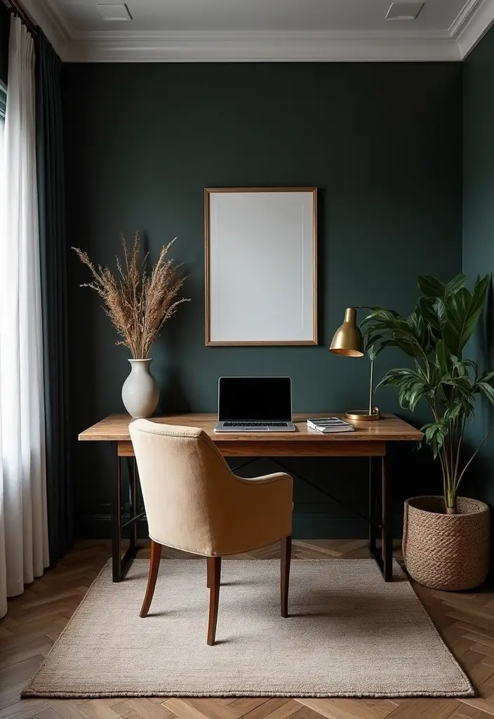 moody color schemes stylish workspace inspiration