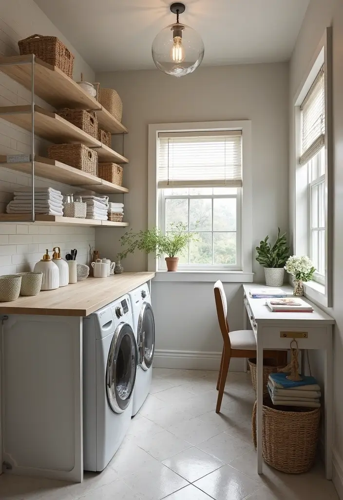 multifunction laundry crafting workspace design