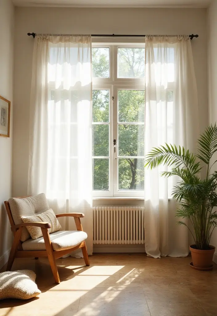 natural light bright minimal apartment