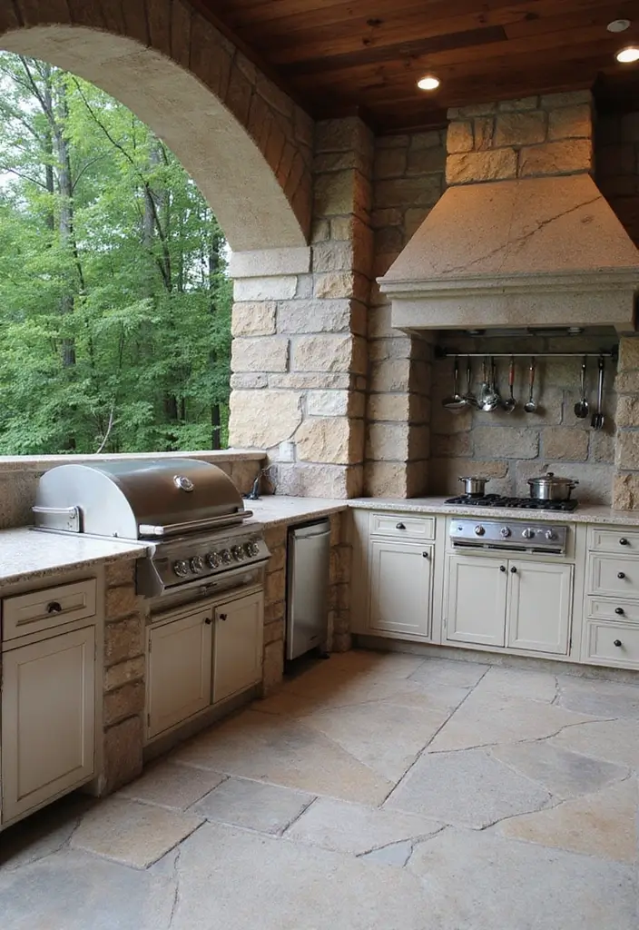 natural stone modular kitchen units
