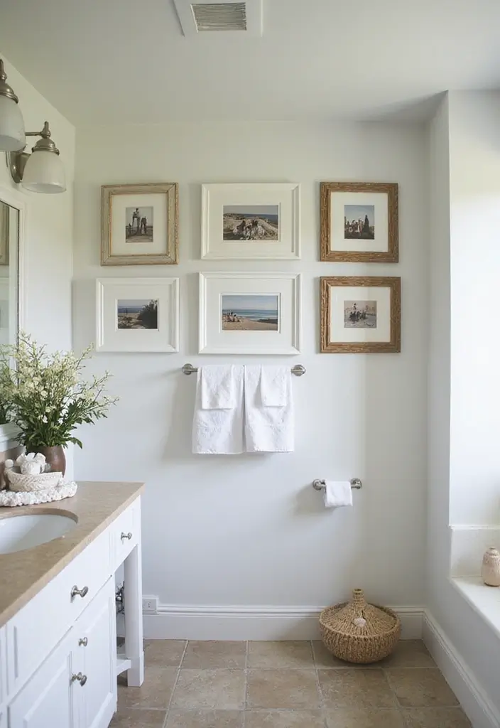 personal touches in coastal bathroom