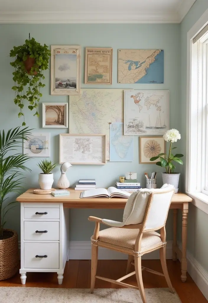 personalized coastal home office decor