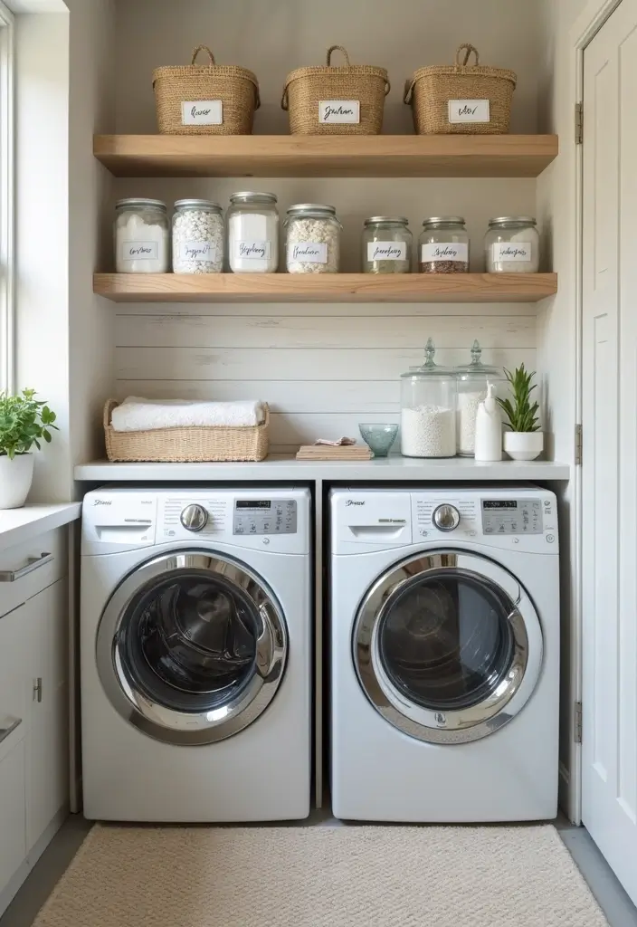 personalized labels organized laundry aesthetic