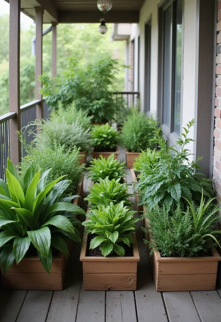 planter box partitions balcony privacy