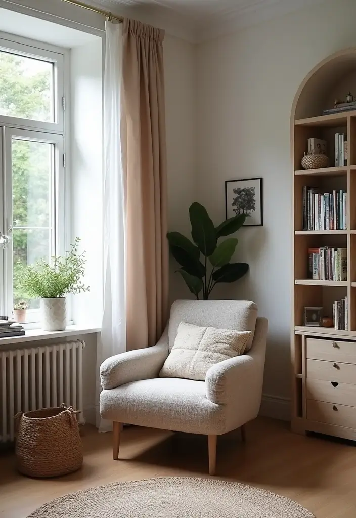 quiet reading corner scandinavian workspace