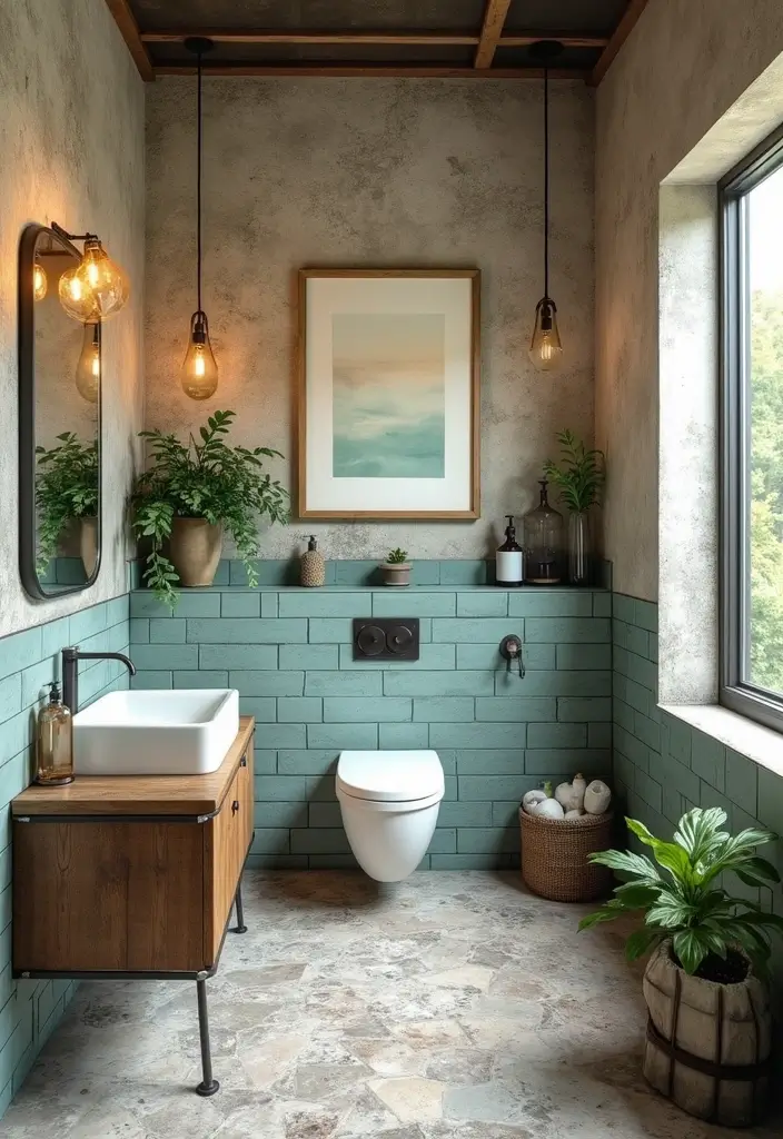 recycled glass bathroom decor elements