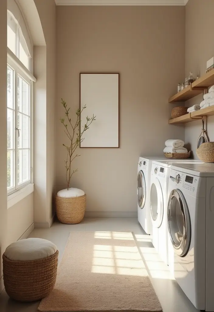 relaxing cozy laundry room atmosphere ideas