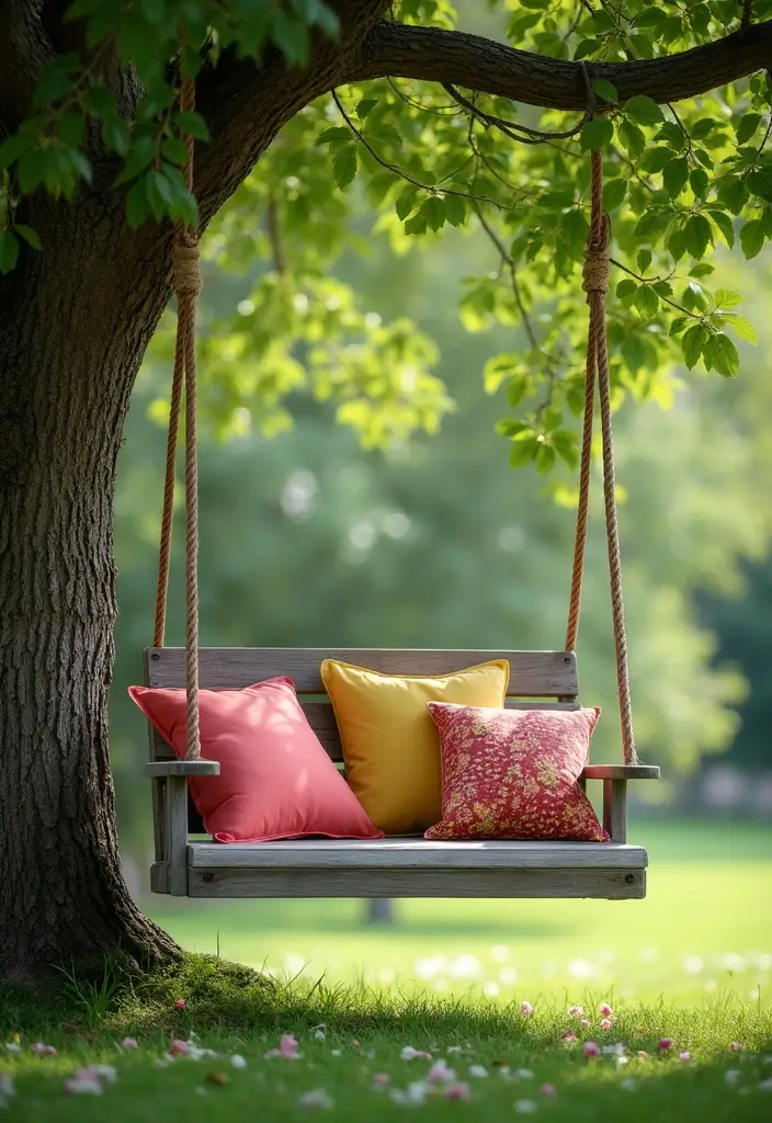 relaxing garden patio swing