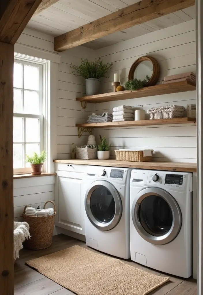 rustic farmhouse laundry room charm