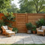rustic outdoor privacy screen ideas backyard