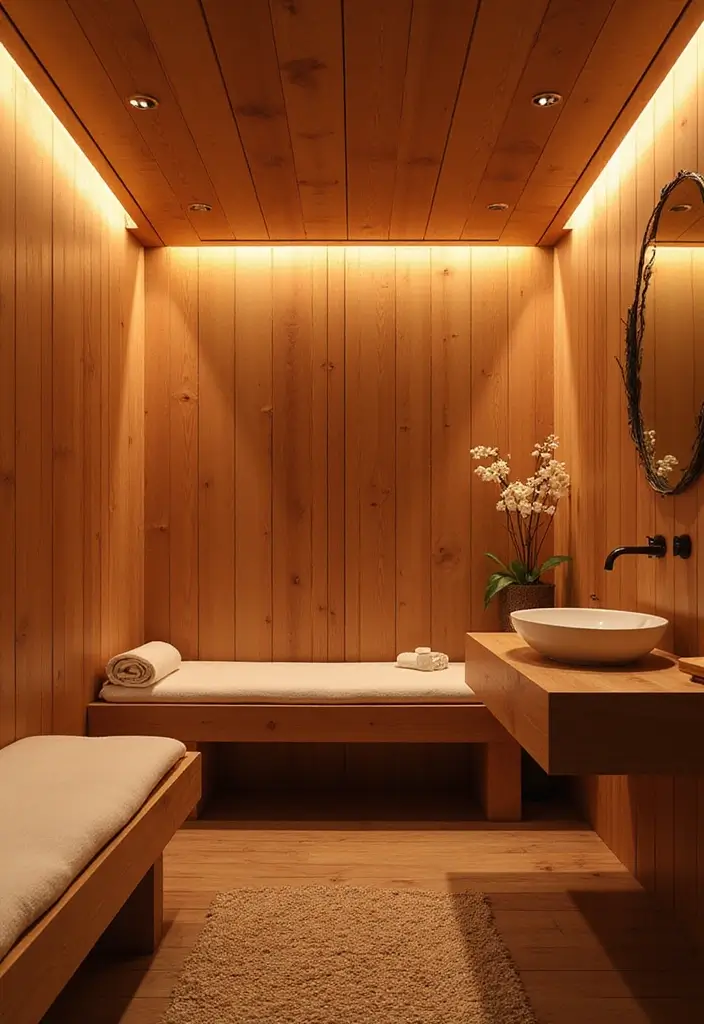 sensory focused sauna bathroom experience