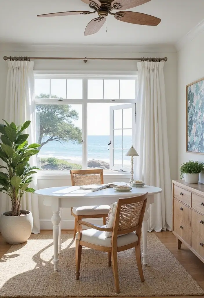 serene coastal home office transformation