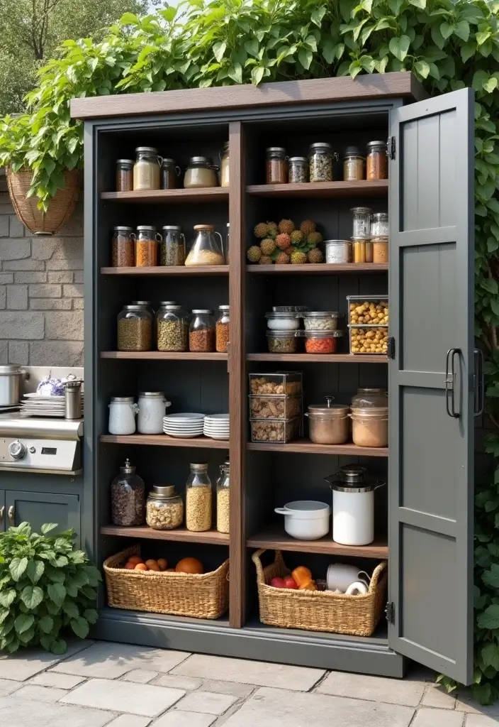 simple outdoor pantry kitchen storage