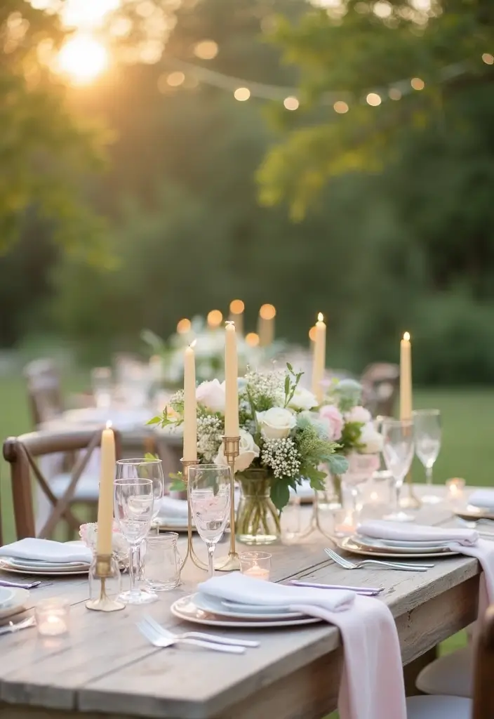 soft pastel themed baby shower decor