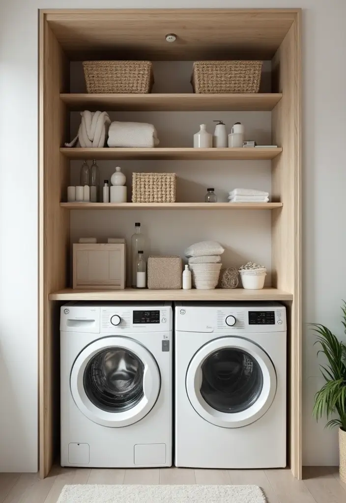 space saving foldable laundry shelves