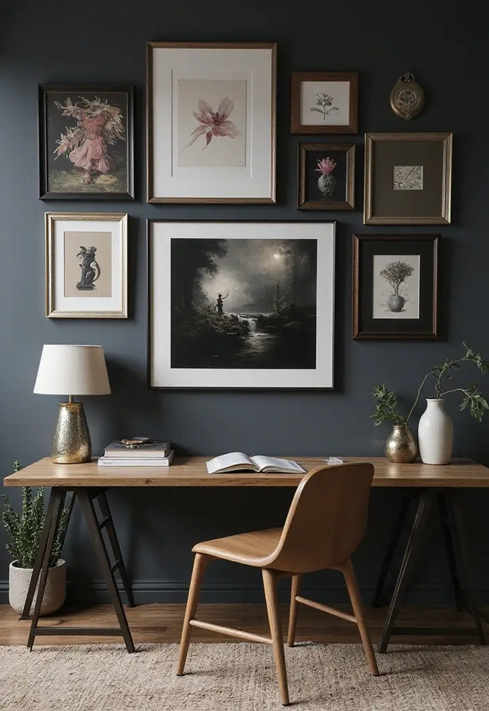 statement artwork dramatic office wall decor