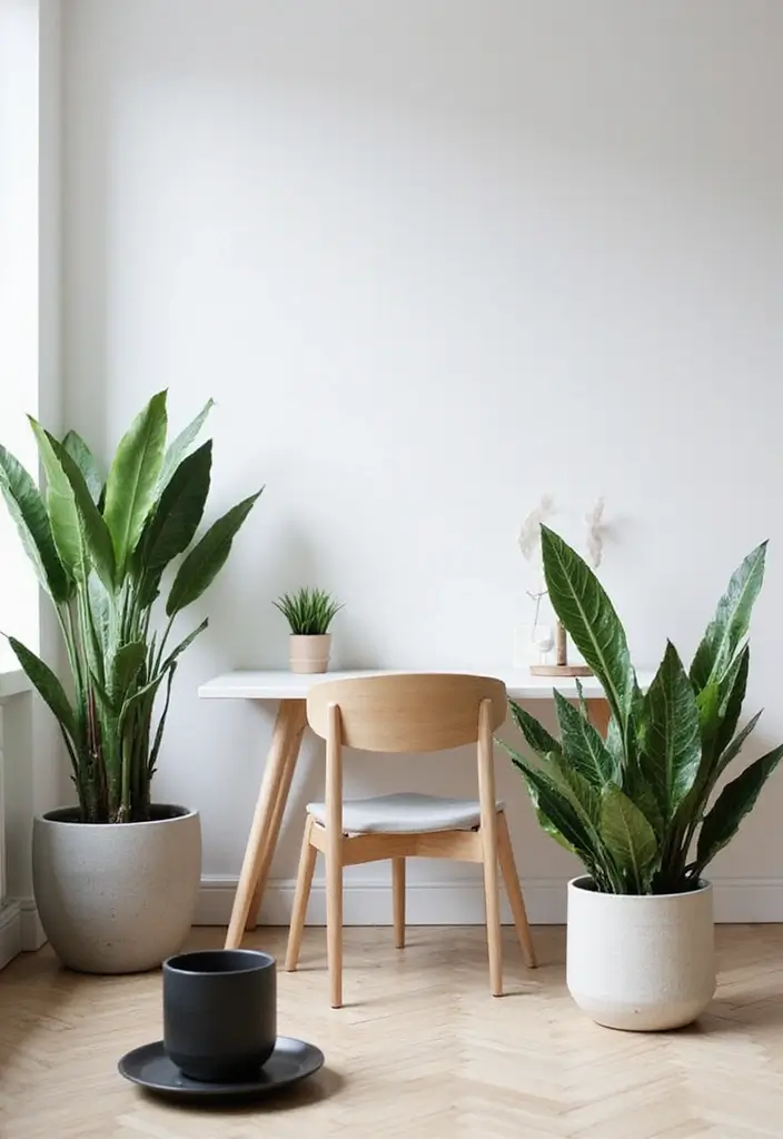statement plants industrial office decor