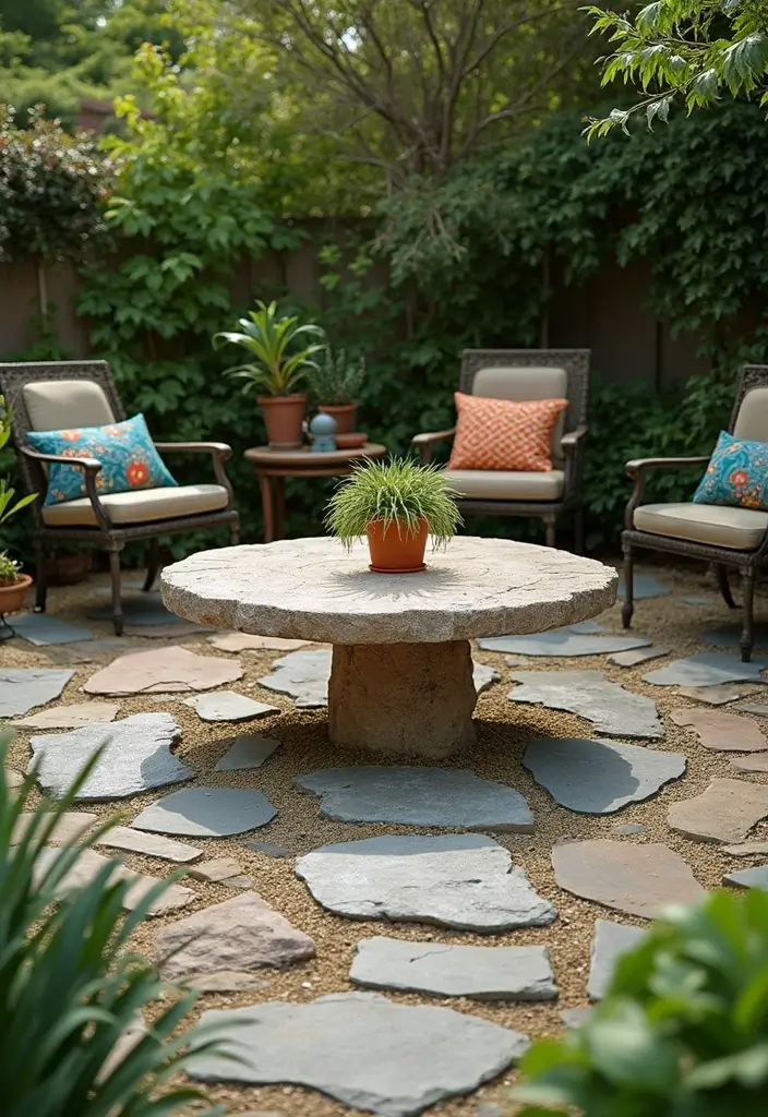 stepping stone patio table