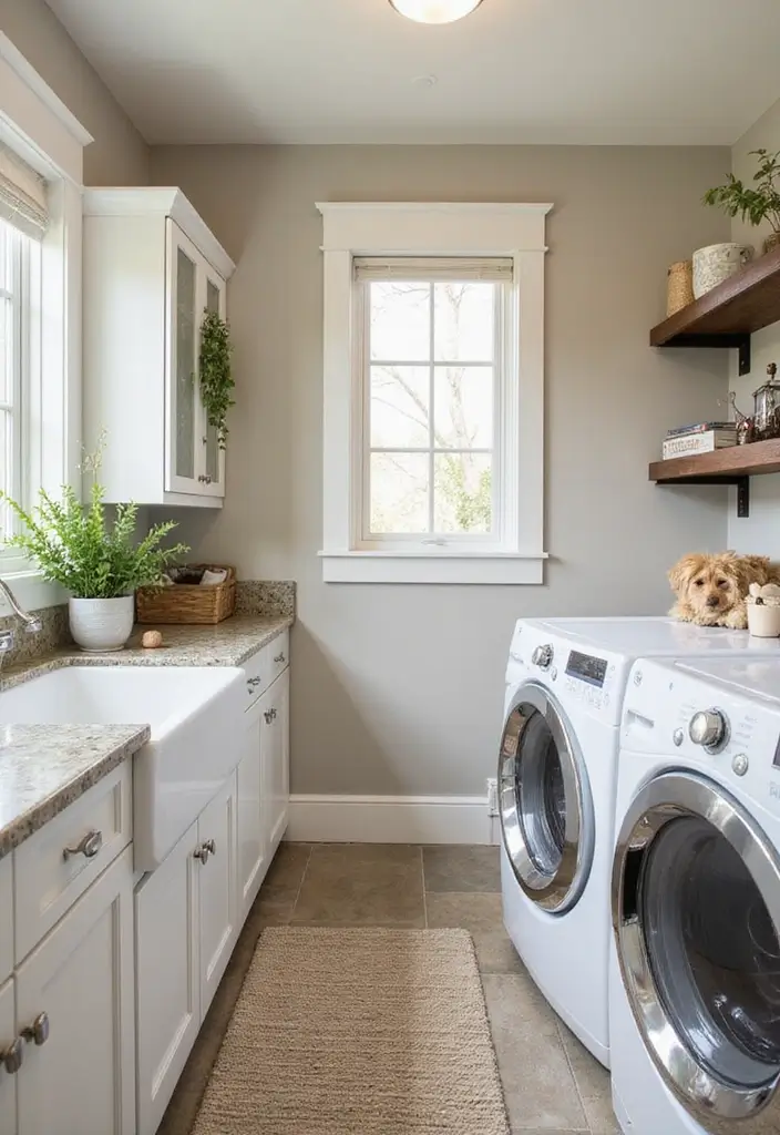 stylish functional pet friendly laundry room