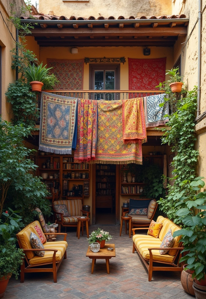 tapestry fabric balcony wall privacy