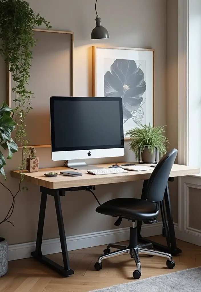 tech integration sleek modern office setup