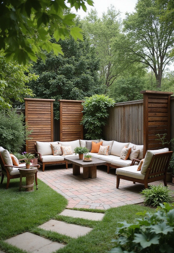transform backyard with rustic privacy screens