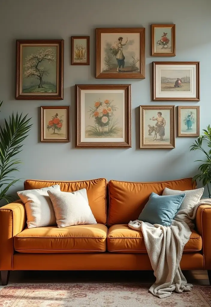 vintage artwork for cozy apartment