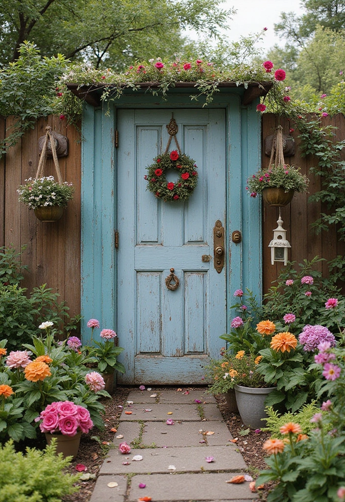 vintage door privacy screen unique style