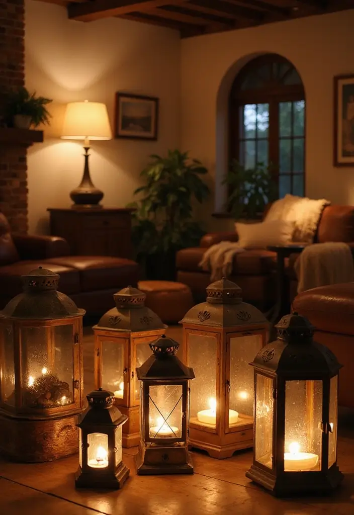 vintage lanterns for rustic lighting