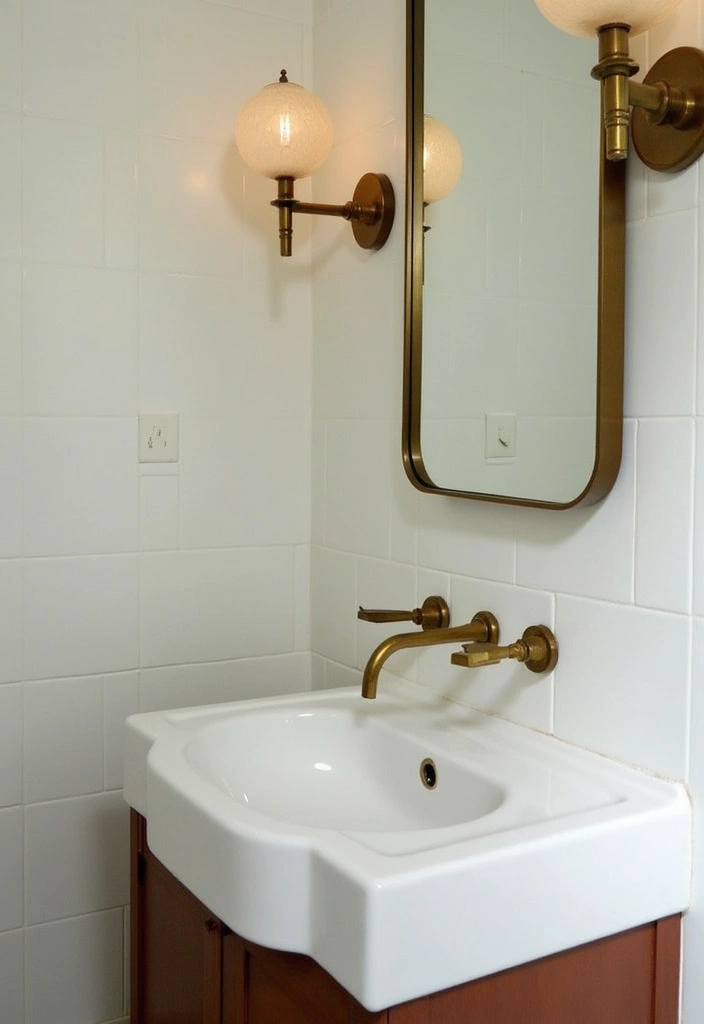 vintage midcentury bathroom fixture styling