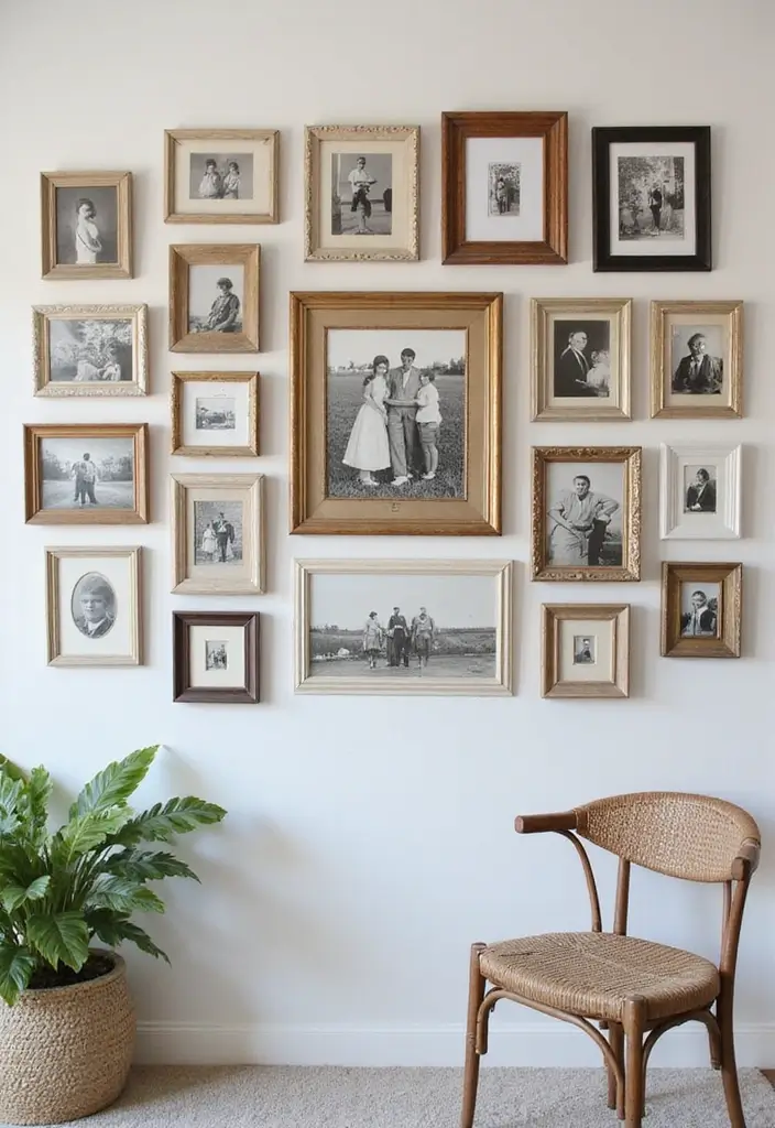 vintage picture frames rustic farmhouse decor