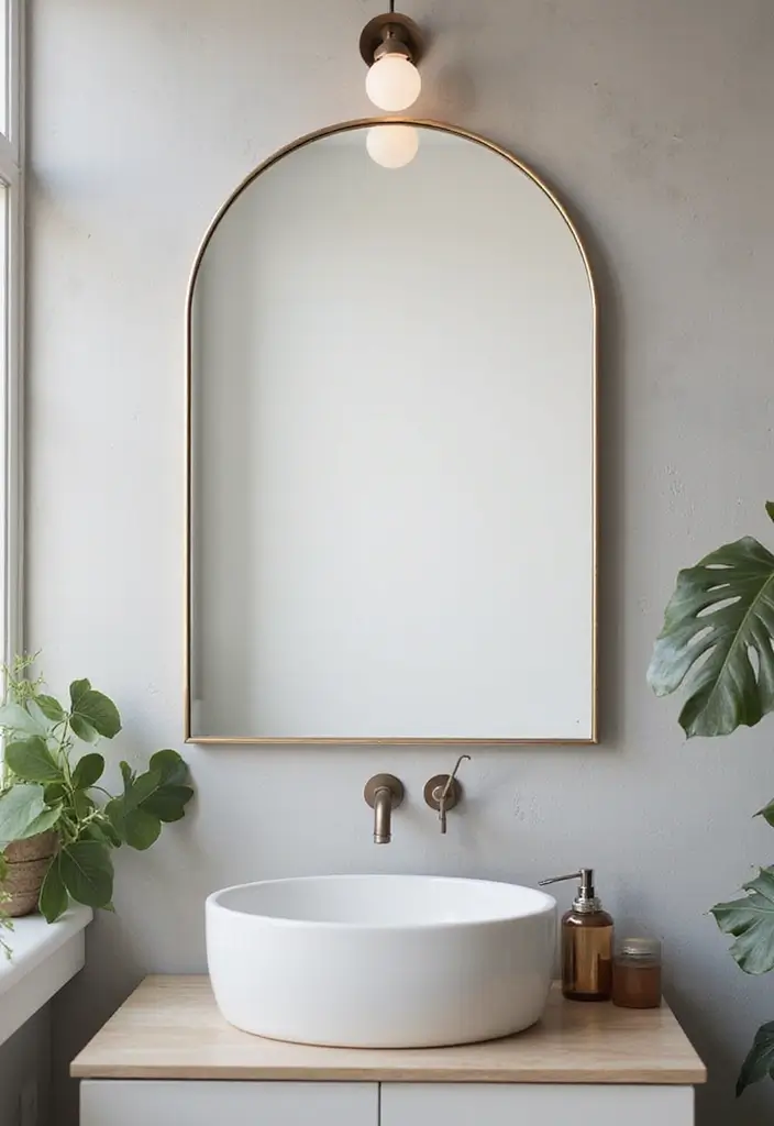 wall mounted adjustable bathroom mirror