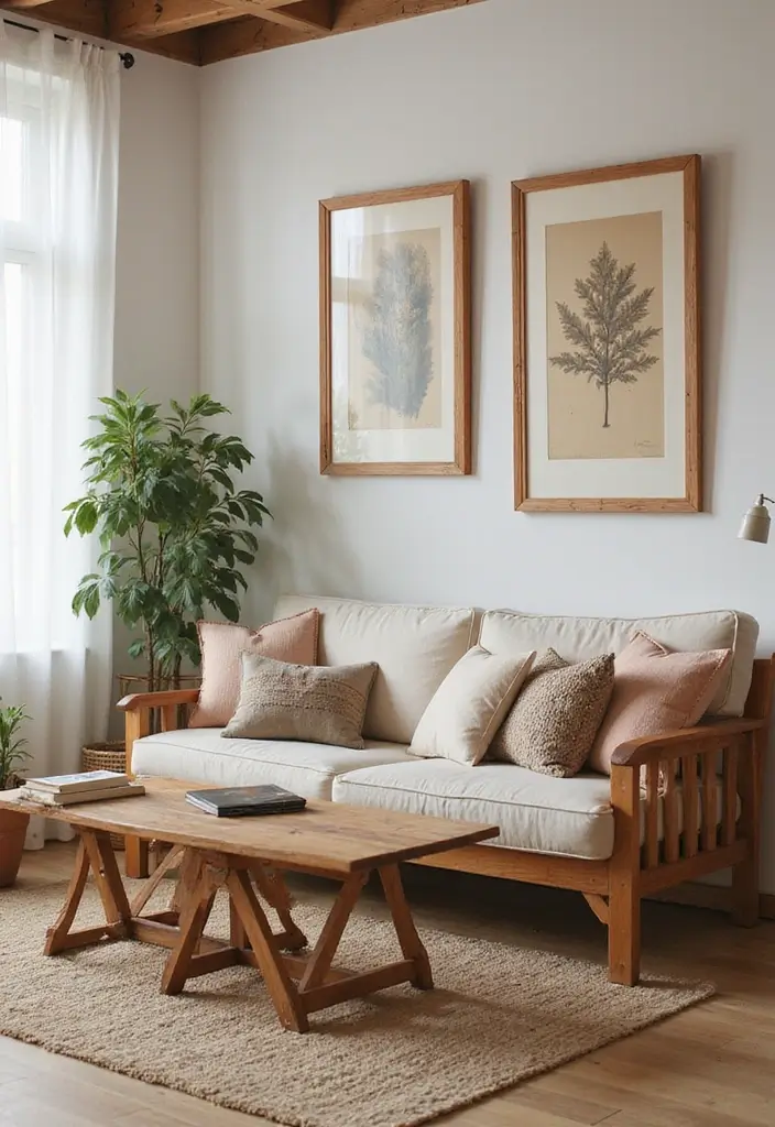 warm wooden accents for cozy apartment