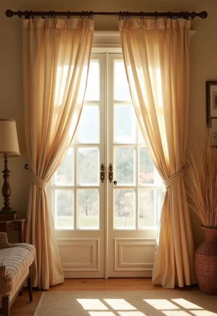 western style rustic window curtains