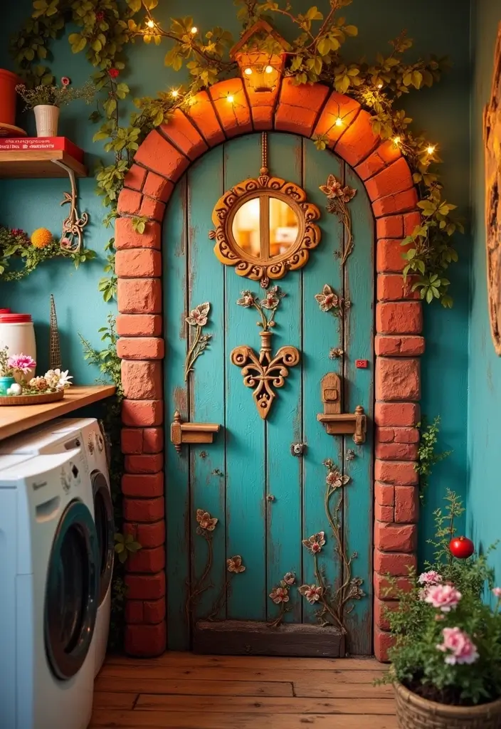 whimsical fairy tale laundry doors
